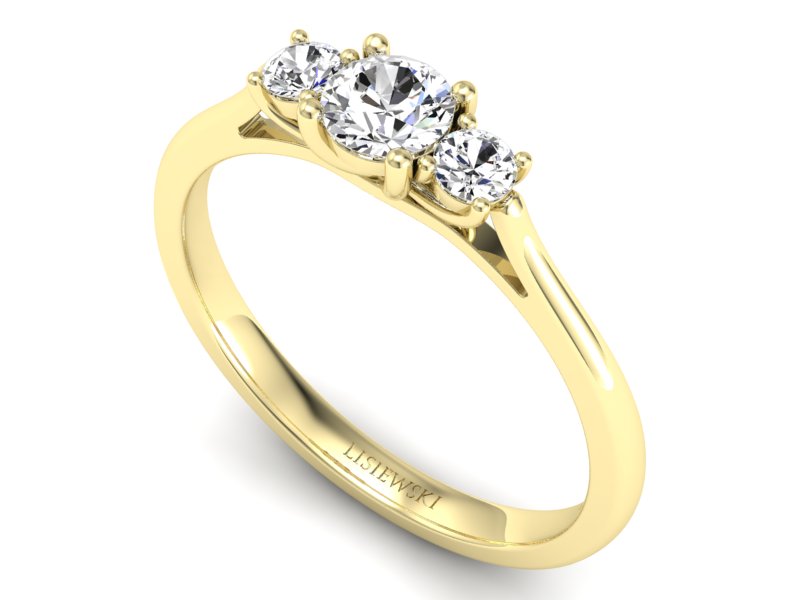 Pierścionek zaręczynowy z diamentami - p16449zP - 3