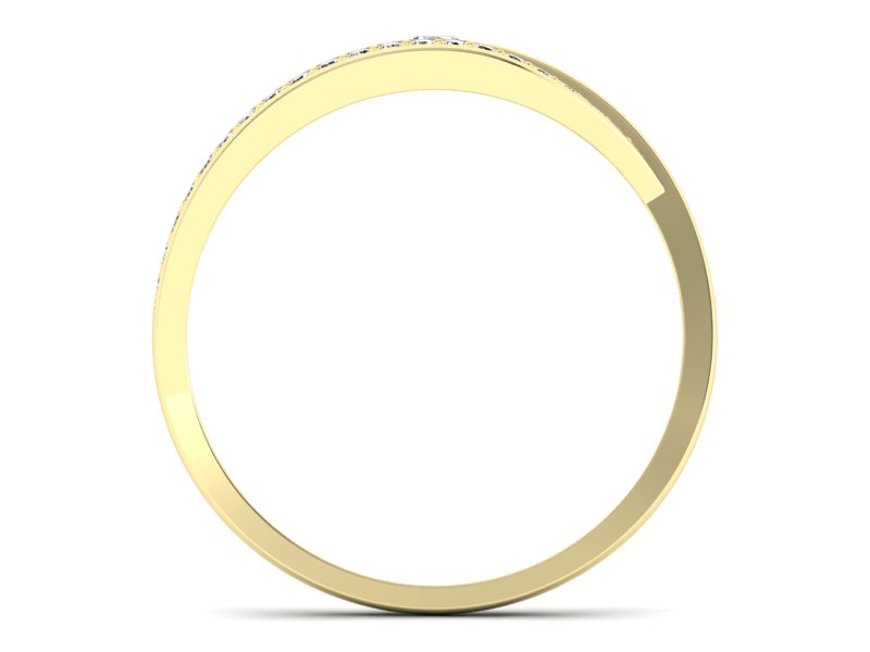 Złoty pierścionek z brylantami żółte złoto - p16452z - 2