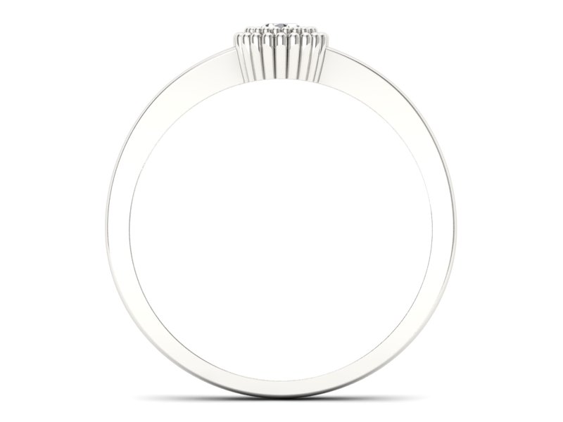 Złoty Pierścionek z brylantem białe złoto 585 - p16462b - 2