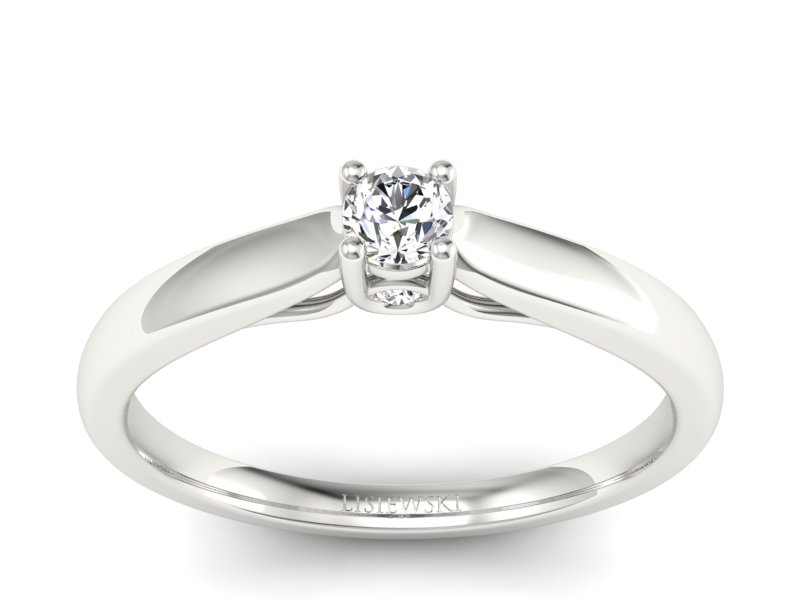 Pierścionek zaręczynowy z brylantami - p16464b - 1