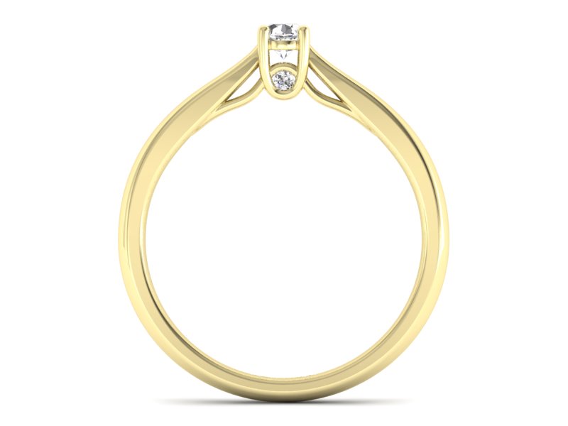 Złoty pierścionek z brylantami żółte złoto - p16464z - 2