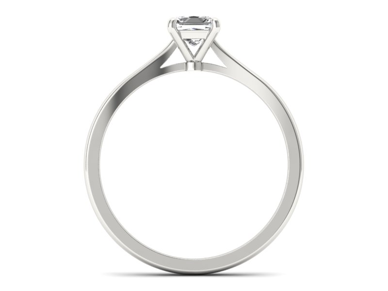 Złoty pierścionek z diamentem białe złoto - p16475b - 2