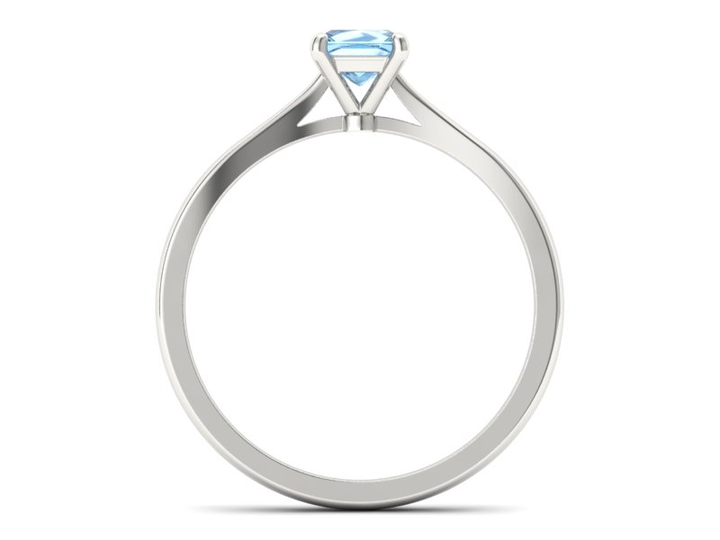 Złoty pierścionek z topazem białe złoto - p16475btp - 2