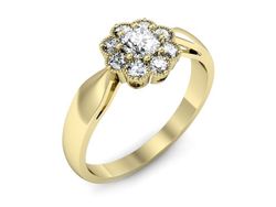 Pierścionek zaręczynowy z diamentami złoto 585 - p16478z