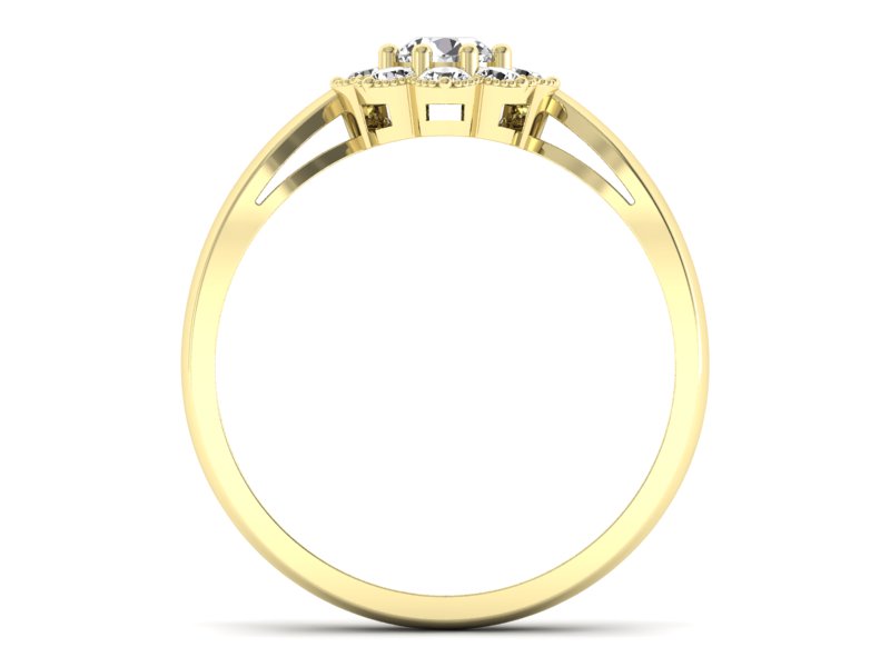 Pierścionek zaręczynowy z diamentami złoto 585 - p16478z - 2