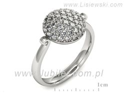 Złoty Pierścionek z brylantami białe złoto 585 - p16492b