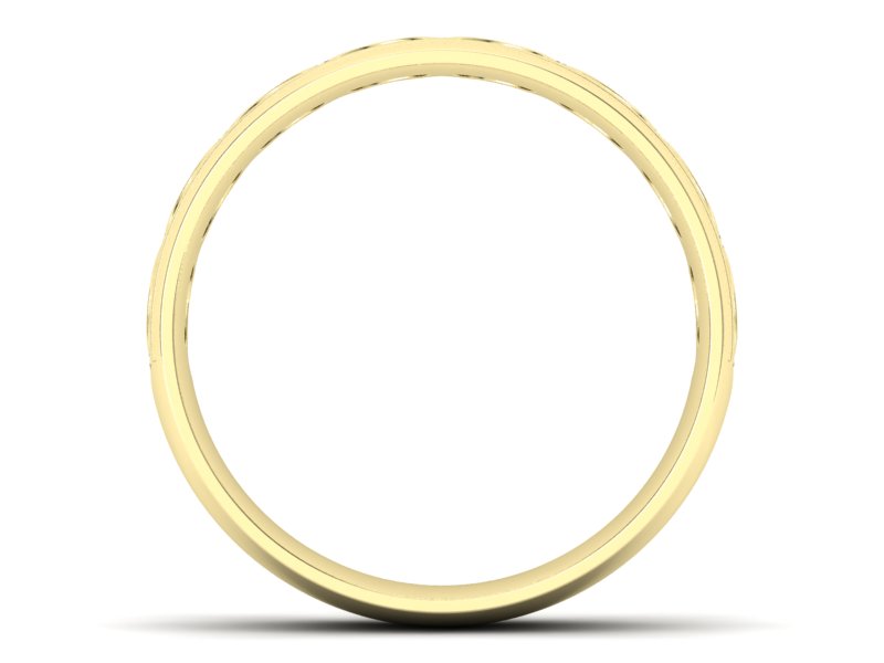 Obrączka ślubna z brylantami żółte złoto - p16494z - 2