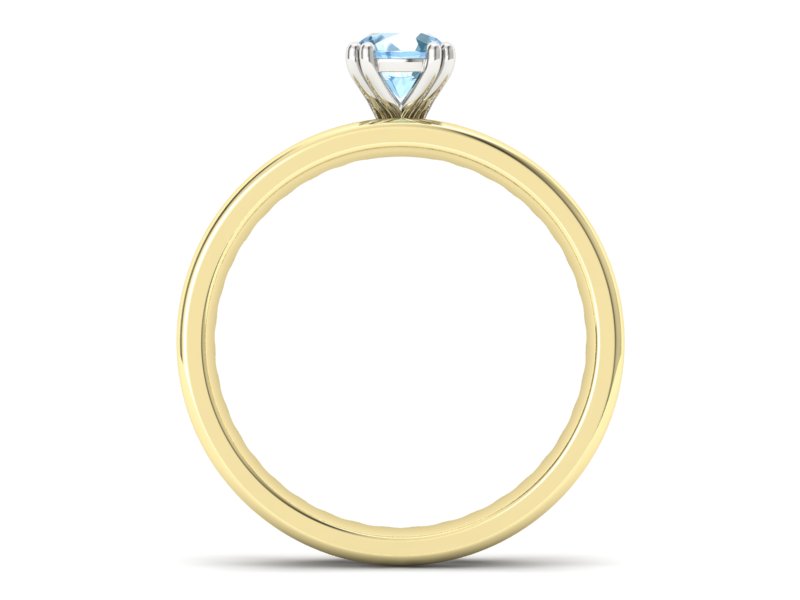 Złoty pierścionek z topazem i brylantami - p16516zbtp - 2