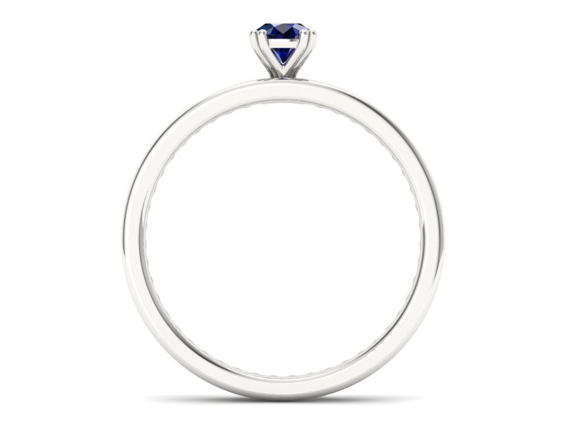 Pierścionek z szafirem i brylantami białe złoto - p16517bsz - 2