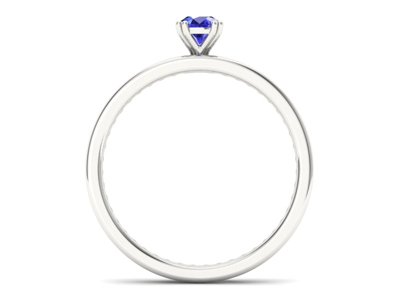Pierścionek z szafirem i brylantami białe złoto - p16517bszc - 2