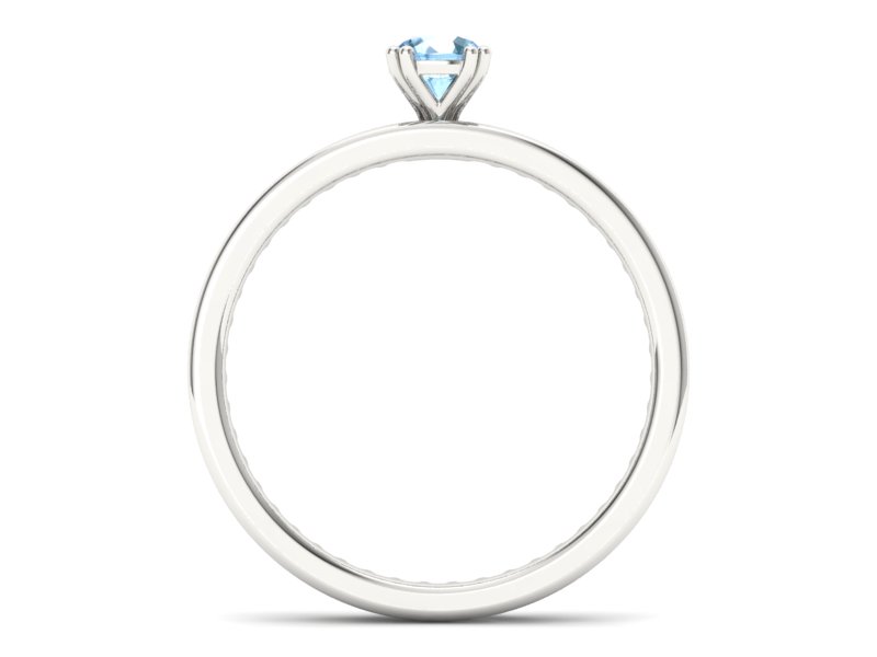 Pierścionek z topazem i brylantami białe złoto - p16517btp - 2