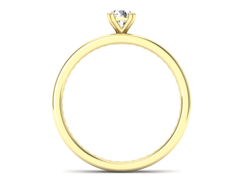 Złoty Pierścionek z brylantami żółte złoto 585 - p16517z - 2