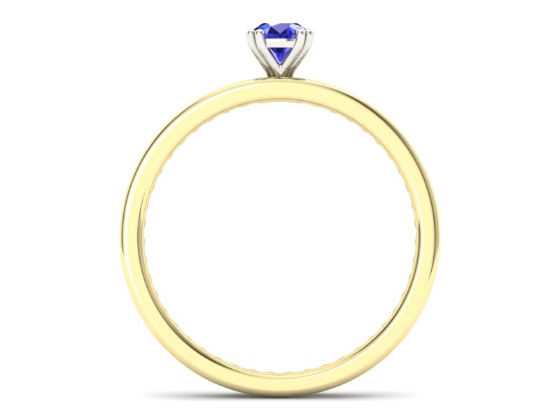 Pierścionek z szafirem i diamentami złoto 585 - p16517zbszc - 2