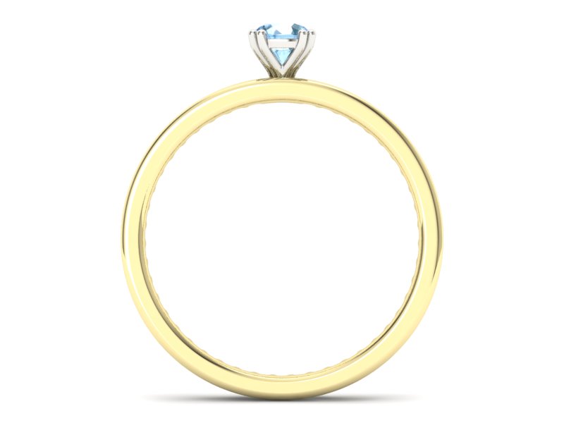 Złoty pierścionek z topazem i brylantami - p16517zbtp - 2