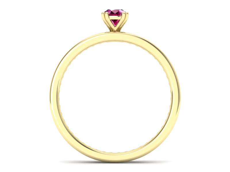 Pierścionek z rubinem i brylantami złoto 585 - p16517zr - 2