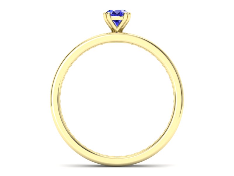 Złoty Pierścionek z szafirem i brylantami - p16517zszc - 2