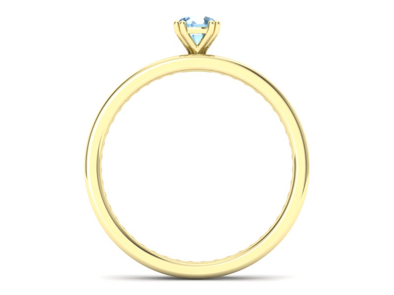 Złoty Pierścionek z topazem i brylantami 585 - p16517ztp - 2