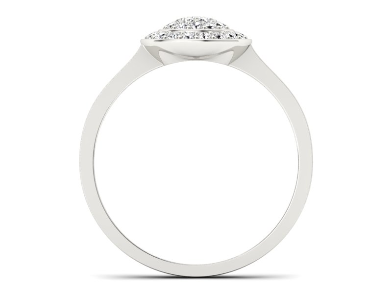 Złoty Pierścionek z brylantami białe złoto 585 - p16521b - 2