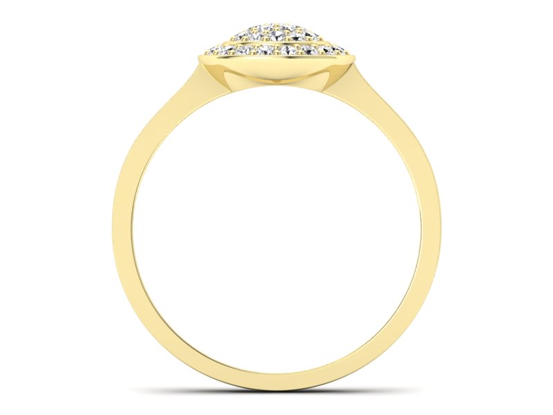 Złoty Pierścionek z brylantami żółte złoto 585 - p16521z - 2