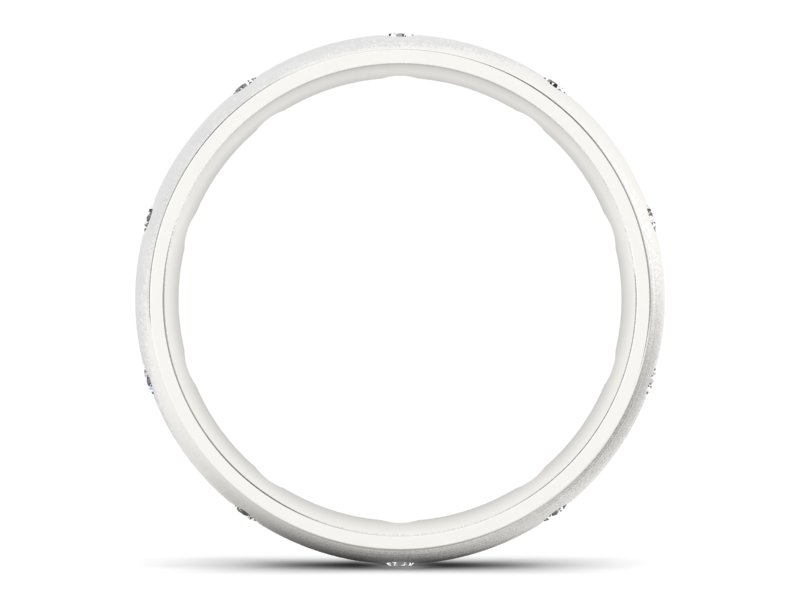 Pierścionek obrączka z brylantami białe złoto - p16526bmp - 2