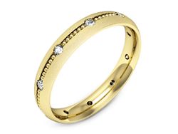 Obrączka z brylantami żółte złoto próba 585 - p16526zms