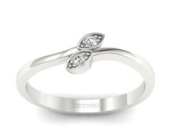 Złoty pierścionek z brylantami białe złoto - p16528b