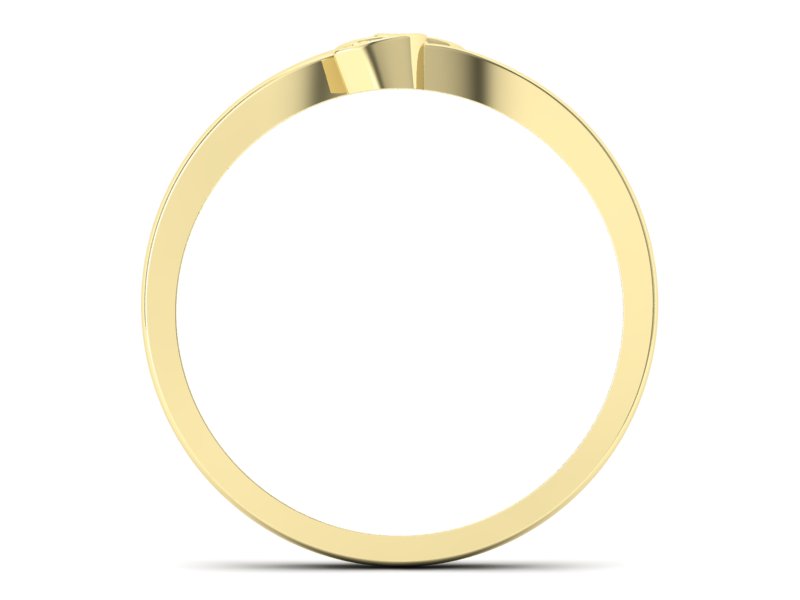 Złoty pierścionek z brylantami żółte złoto - p16528z - 2