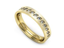 Obrączka z brylantami żółte złoto próba 585 - p16529zmp