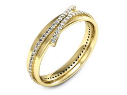 Obrączka z brylantami żółte złoto próba 585 - p16537z