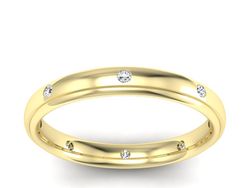 Obrączka z brylantami żółte złoto - p16539z