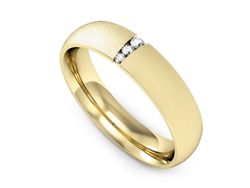 Obrączka z brylantami żółte złoto próba 585 - p16543zms