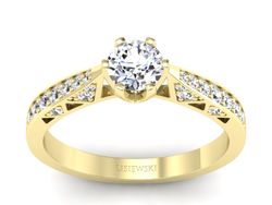 Pierścionek zaręczynowy z diamentami złoto 585 - p16548z