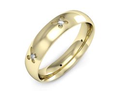 Obrączka z brylantami żółte złoto próba 585 - p16558z
