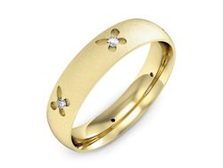 Obrączka z brylantami żółte złoto próba 585 - p16558zms