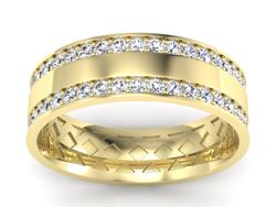 Obrączka z brylantami żółte złoto - p16559z
