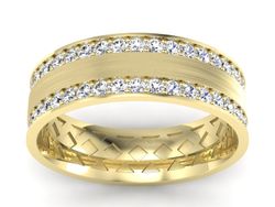 Obrączka z brylantami żółte złoto - p16559zmp