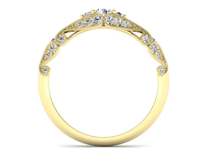 Złoty Pierścionek z brylantami złoto próby 585 - p16589z - 2