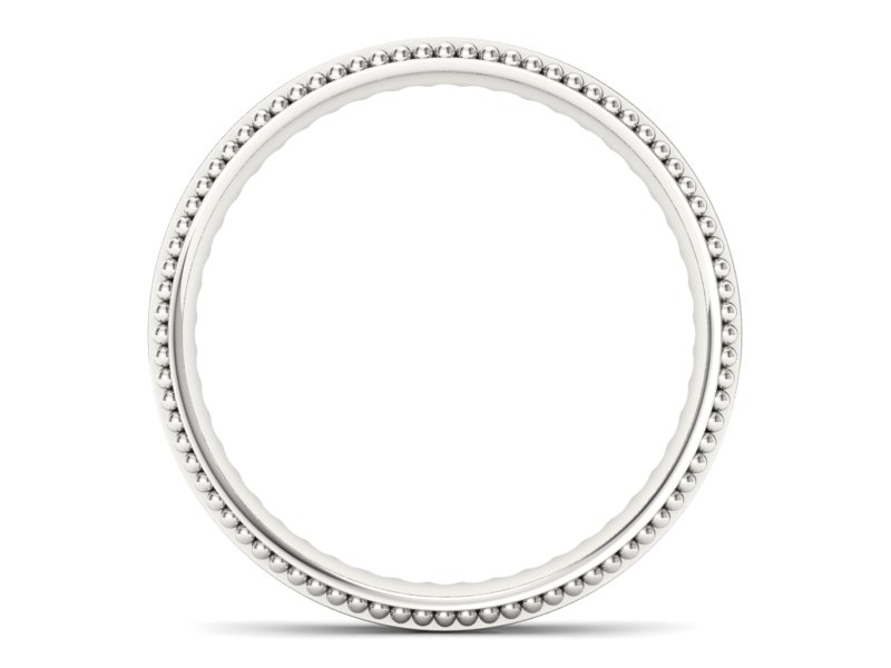 Pierścionek obrączka z brylantami białe złoto - p16599b - 2