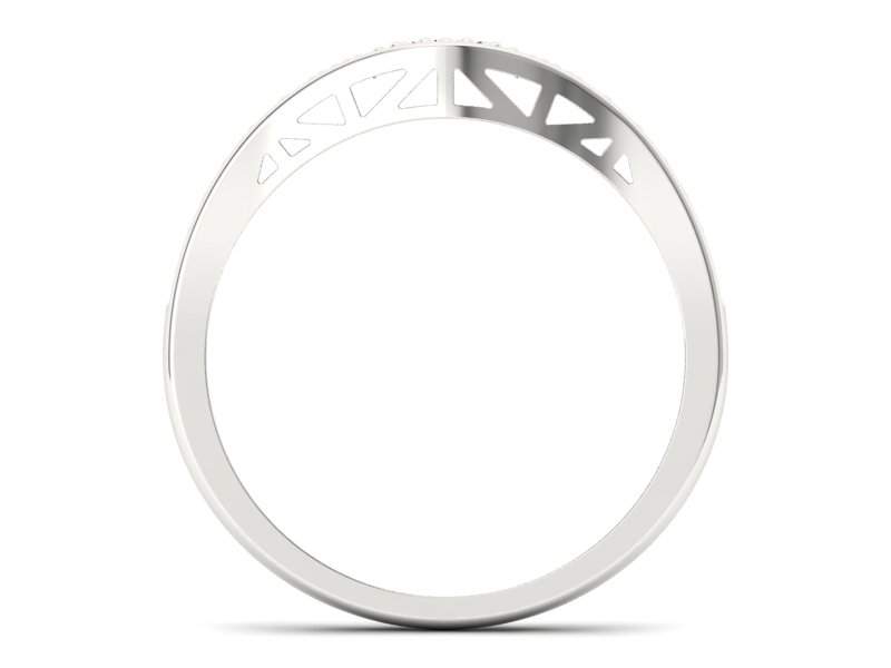 Złoty pierścionek z brylantami białe złoto - p16600b - 2