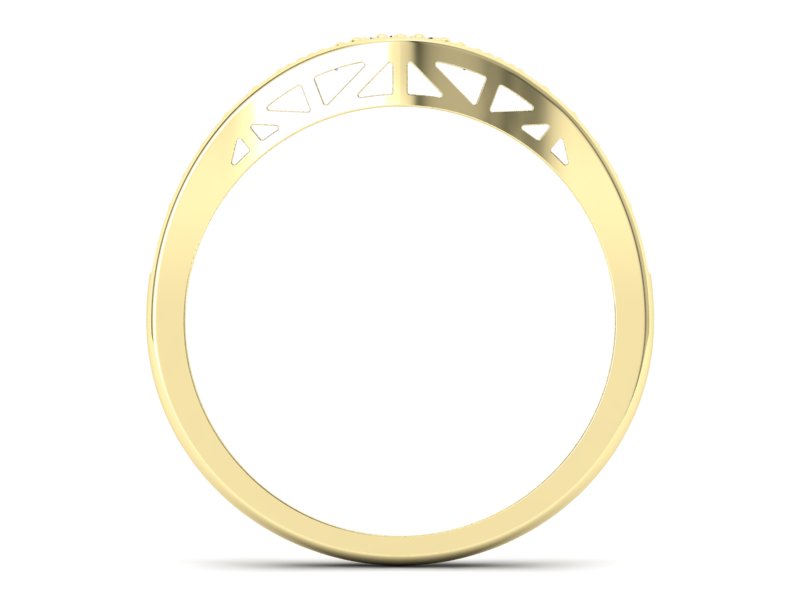 Złoty pierścionek z brylantami żółte złoto - p16600z - 2