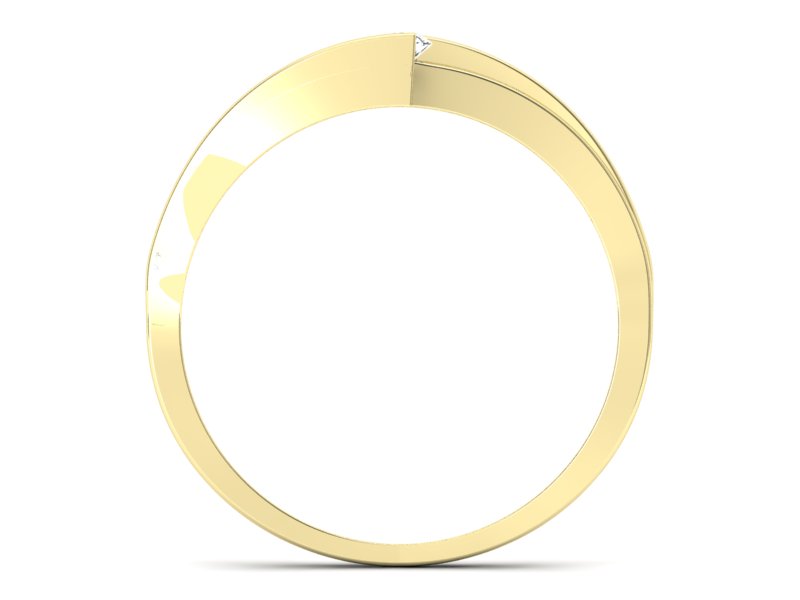 Złoty pierścionek z brylantami żółte złoto - p16620z - 2
