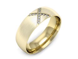 Obrączka z brylantami żółte złoto próba 585 - p16624zmp