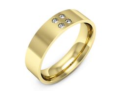 Obrączka z brylantami żółte złoto próba 585 - p16627z
