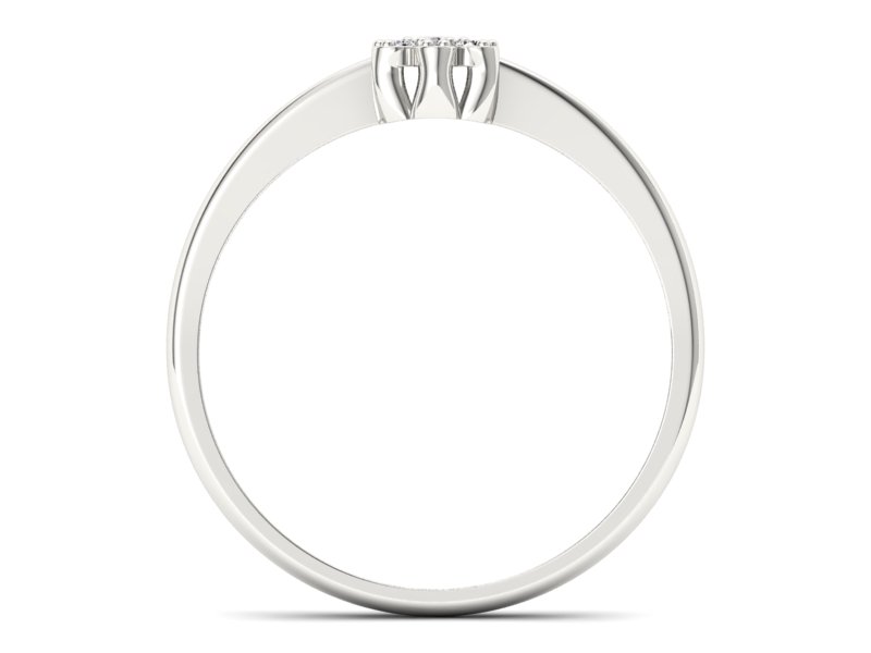 Pierścionek z brylantami w białym złocie 585 - p16654b - 2