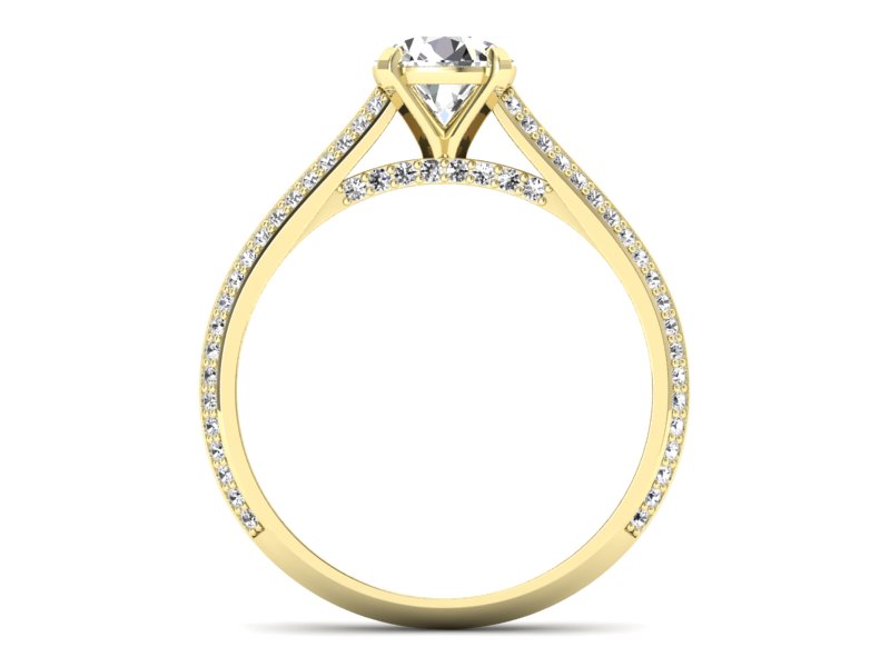 Złoty Pierścionek z brylantami żółte złoto 585 - p16657z - 2