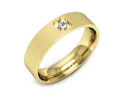 Obrączka z brylantem żółte złoto próba 585 - p16660zms