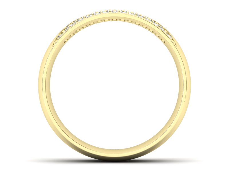 Obrączka z brylantami żółte złoto - p16669z - 2