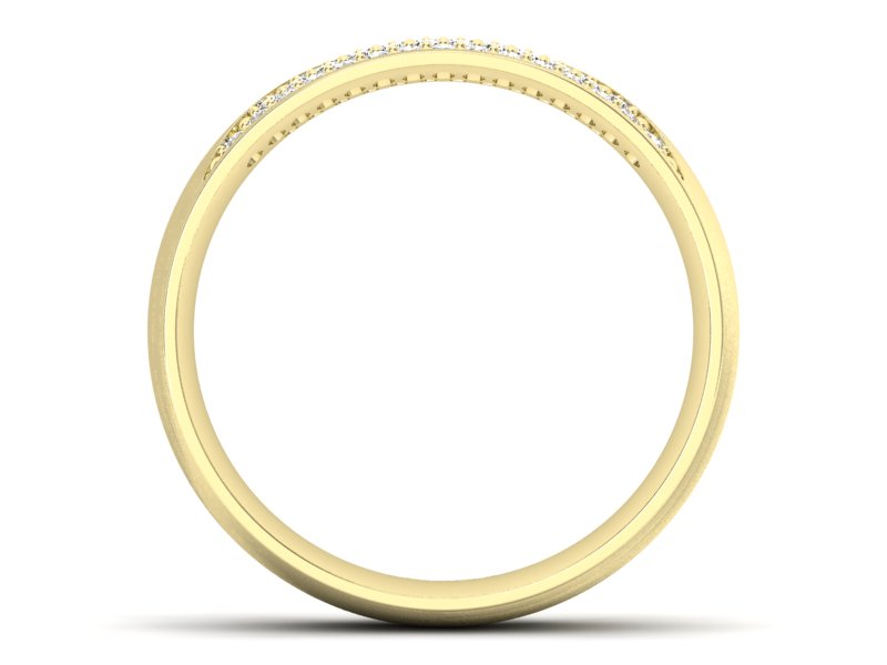 Obrączka z brylantami żółte złoto - p16669zmp - 2