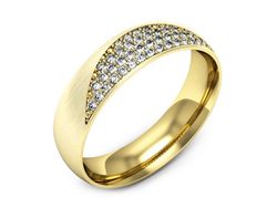 Obrączka z brylantami żółte złoto próba 585 - p16669zmp