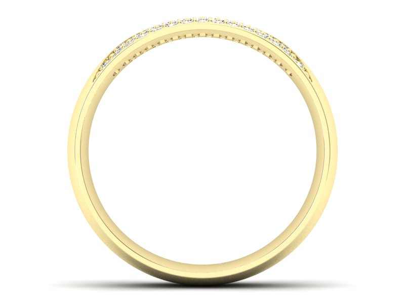 Obrączka z brylantami żółte złoto - p16669zms - 2